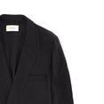 Soft Double Breasted Jacket In Dry Silk (Black) Soft Double Breasted Jacket In Dry Silk (Black)
