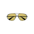 Aviator Shape Sunglasses (Black/Yellow) Aviator Shape Sunglasses (Black/Yellow)