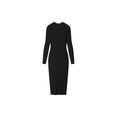Womens Rib Long Sleeve Dress (Vintage Black) Womens Rib Long Sleeve Dress (Vintage Black)