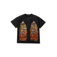 Rhinestone Flame Glass Jersey T-shirts (Coal) Rhinestone Flame Glass Jersey T-shirts (Coal)