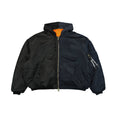 Split Hooded Bomber Jacket (Navy/Black) Split Hooded Bomber Jacket (Navy/Black)