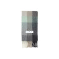 Mohair Checked Scarf (Green/Grey/Black) Mohair Checked Scarf (Green/Grey/Black)