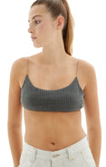 Corded Open Back Bra (Charcoal) Corded Open Back Bra (Charcoal)