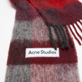Mohair Checked Scarf (Red/Black) Mohair Checked Scarf (Red/Black)