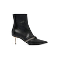 Zip Ankle Black Leather Boot Zip Ankle Black Leather Boot