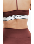 Runner Script Sports Bralette (Maroon) Runner Script Sports Bralette (Maroon)