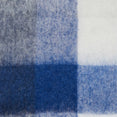 Mohair Checked Scarf (White/Grey/Royal Blue) Mohair Checked Scarf (White/Grey/Royal Blue)