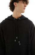 Haxel Twin Drawstring Cotton Hoodie (Black) Haxel Twin Drawstring Cotton Hoodie (Black)
