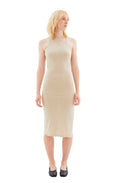 Tank Top Side Slit Dress (Beige) Tank Top Side Slit Dress (Beige)