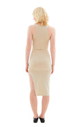Tank Top Side Slit Dress (Beige) Tank Top Side Slit Dress (Beige)