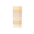 Mohair Checked Scarf (Peach/White/Beige) Mohair Checked Scarf (Peach/White/Beige)