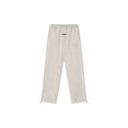 Relaxed Fleece Sweatpants With Piping (Heather Stone/Cloud White) Relaxed Fleece Sweatpants With Piping (Heather Stone/Cloud White)