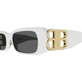 Women's Dynasty Rectangle Sunglasses (White/Gold) Women's Dynasty Rectangle Sunglasses (White/Gold)