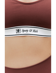 Runner Script Sports Bralette (Maroon) Runner Script Sports Bralette (Maroon)