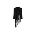 Crinkle Li Gauze Hem Line Fringe Point ASM Jacket (Black) Crinkle Li Gauze Hem Line Fringe Point ASM Jacket (Black)