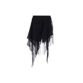 Crinkle Li Gauze Layered Fringe Skirt (Black) Crinkle Li Gauze Layered Fringe Skirt (Black)