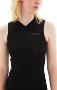 Knitted Sleeveless Dress w/Marni Logo (Black) Knitted Sleeveless Dress w/Marni Logo (Black)