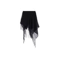 Crinkle Li Gauze Layered Fringe Skirt (Black) Crinkle Li Gauze Layered Fringe Skirt (Black)