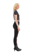 Tulle Stretch Top with Sequins (Black) Tulle Stretch Top with Sequins (Black)