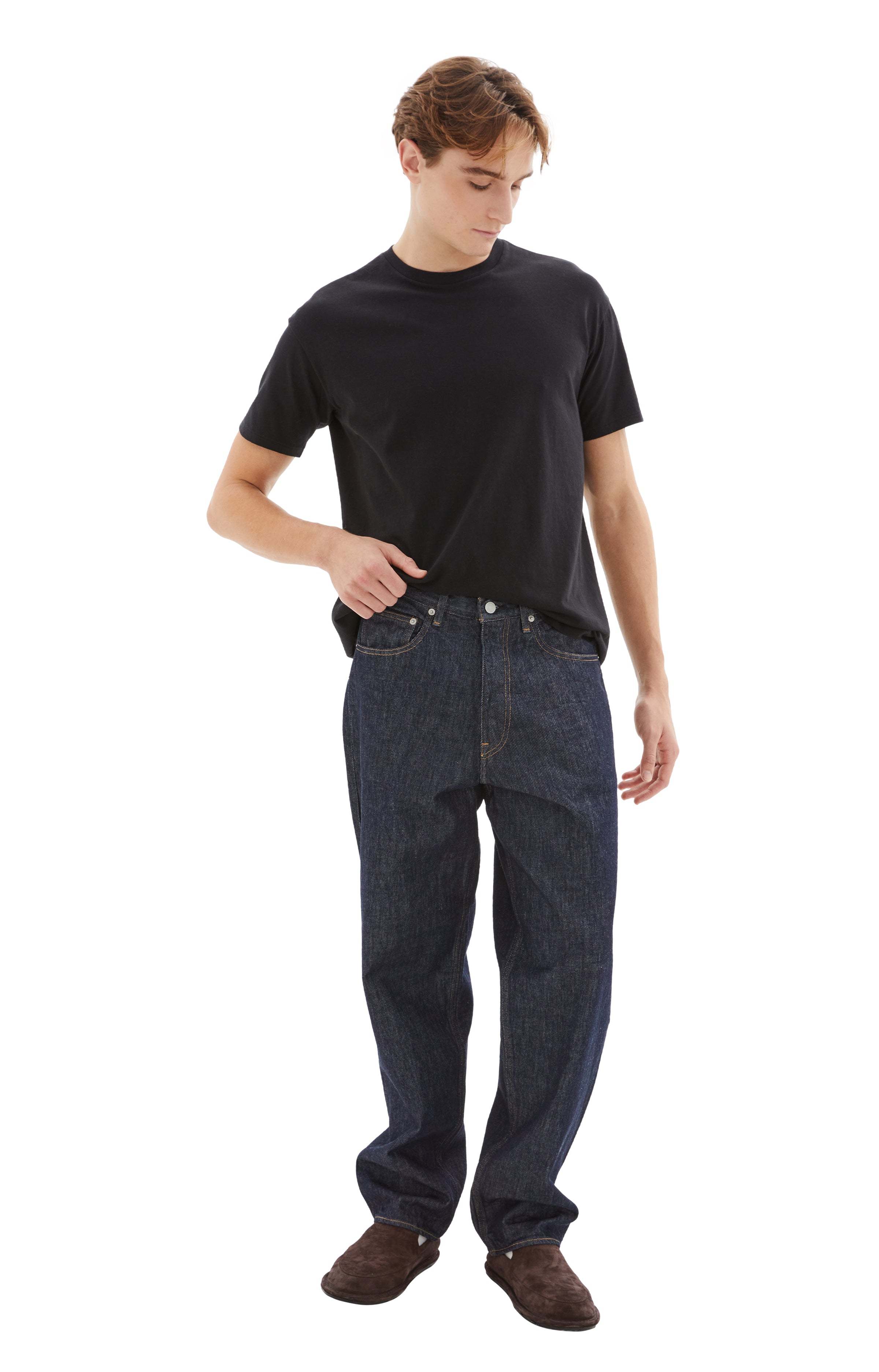 Hard Twist Denim Wide Pants (Indigo)