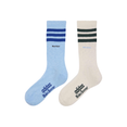 x Wales Bonner 3-Stripe Socks (Cream White/Clear Sky) x Wales Bonner 3-Stripe Socks (Cream White/Clear Sky)