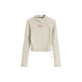 Deconstructed Fitted Long-sleeve T-shirt (Beige) Deconstructed Fitted Long-sleeve T-shirt (Beige)