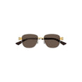 Metal Square Sunglasses (Brown/Havana) Metal Square Sunglasses (Brown/Havana)