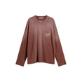 Long Sleeve Crewneck T-Shirt With Logo Chest Pocket (Chocolate Brown) Long Sleeve Crewneck T-Shirt With Logo Chest Pocket (Chocolate Brown)