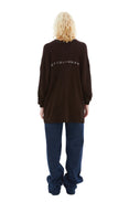 Knit Open Collar Sweater (Brown) Knit Open Collar Sweater (Brown)