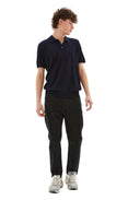 Men's Knitted Polo T-shirt (Navy) Men's Knitted Polo T-shirt (Navy)