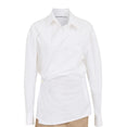 Pre-Styled Mini Wrap Dress W/ Twill (White) Pre-Styled Mini Wrap Dress W/ Twill (White)