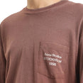 Long Sleeve Crewneck T-Shirt With Logo Chest Pocket (Chocolate Brown) Long Sleeve Crewneck T-Shirt With Logo Chest Pocket (Chocolate Brown)