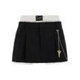 Pre-Styled Skort W/Chain (Black/White) Pre-Styled Skort W/Chain (Black/White)