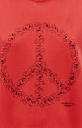 Peace Sign Sweatshirt in Red Peace Sign Sweatshirt in Red