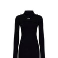 Off Stamp Ribbed Midi Dress (Black) Off Stamp Ribbed Midi Dress (Black)