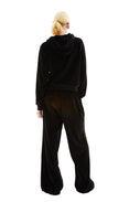 Velour Hooded Sweater (Black) Velour Hooded Sweater (Black)