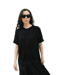 Panel Short Sleeve Dress (Black) Panel Short Sleeve Dress (Black)