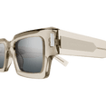 Squared Sharp Shape Sunglasses (Beige/Silver) Squared Sharp Shape Sunglasses (Beige/Silver)