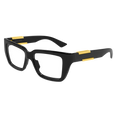 Squared Shape Eyeglasses (Black/Transparent) Squared Shape Eyeglasses (Black/Transparent)