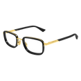 Rectangular Shape Eyeglasses (Gold/Transparent) Rectangular Shape Eyeglasses (Gold/Transparent)