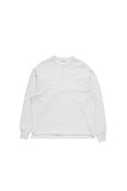 Henley Neck Sweatshirt (Pale Grey Melange) Henley Neck Sweatshirt (Pale Grey Melange)