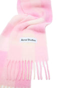 Mohair Checked Scarf (Candy Pink/White/Pale Pink) Mohair Checked Scarf (Candy Pink/White/Pale Pink)