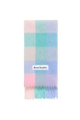 Mohair Checked Scarf (Baby Blue/Pink/Aqua) Mohair Checked Scarf (Baby Blue/Pink/Aqua)
