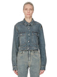 Cape Sleeve Cropped Outershirt (Mineral Indigo) Cape Sleeve Cropped Outershirt (Mineral Indigo)