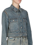 Cape Sleeve Cropped Outershirt (Mineral Indigo) Cape Sleeve Cropped Outershirt (Mineral Indigo)