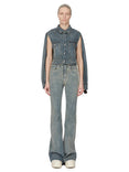 Cape Sleeve Cropped Outershirt (Mineral Indigo) Cape Sleeve Cropped Outershirt (Mineral Indigo)
