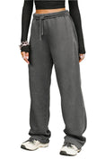 Oversized Straight Leg Jogger (Washed Black French Terry) Oversized Straight Leg Jogger (Washed Black French Terry)