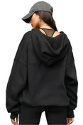 Oversized Zip Hoodie (Black French Terry) Oversized Zip Hoodie (Black French Terry)