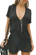 Plunge V Neck Tee (Black) Plunge V Neck Tee (Black)