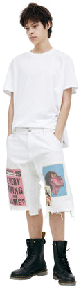 Shorts With Patches (White) Shorts With Patches (White)